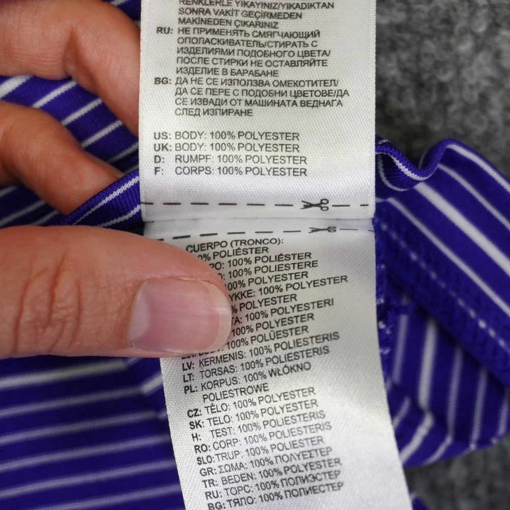 Adidas Polo Shirt Mens Medium Purple Striped Pinehurst 1895 Climalite Golf